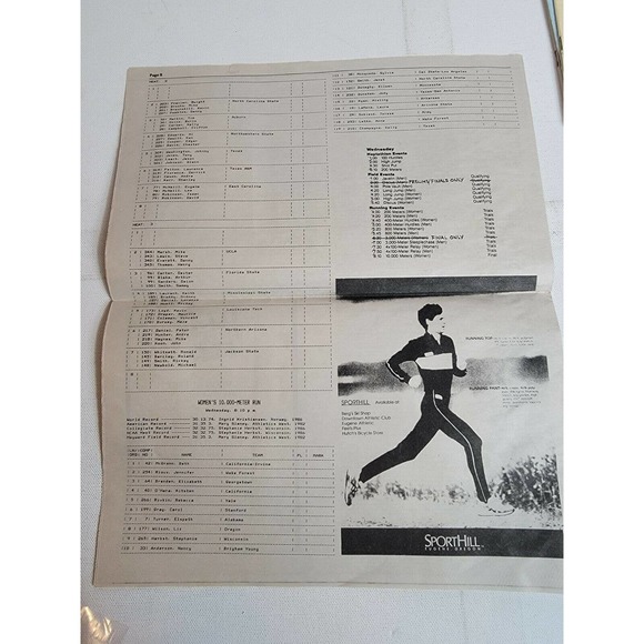Vintage 1980s Track And Field Daily News Program Newspaper 1988 Championships - Picture 3 of 3